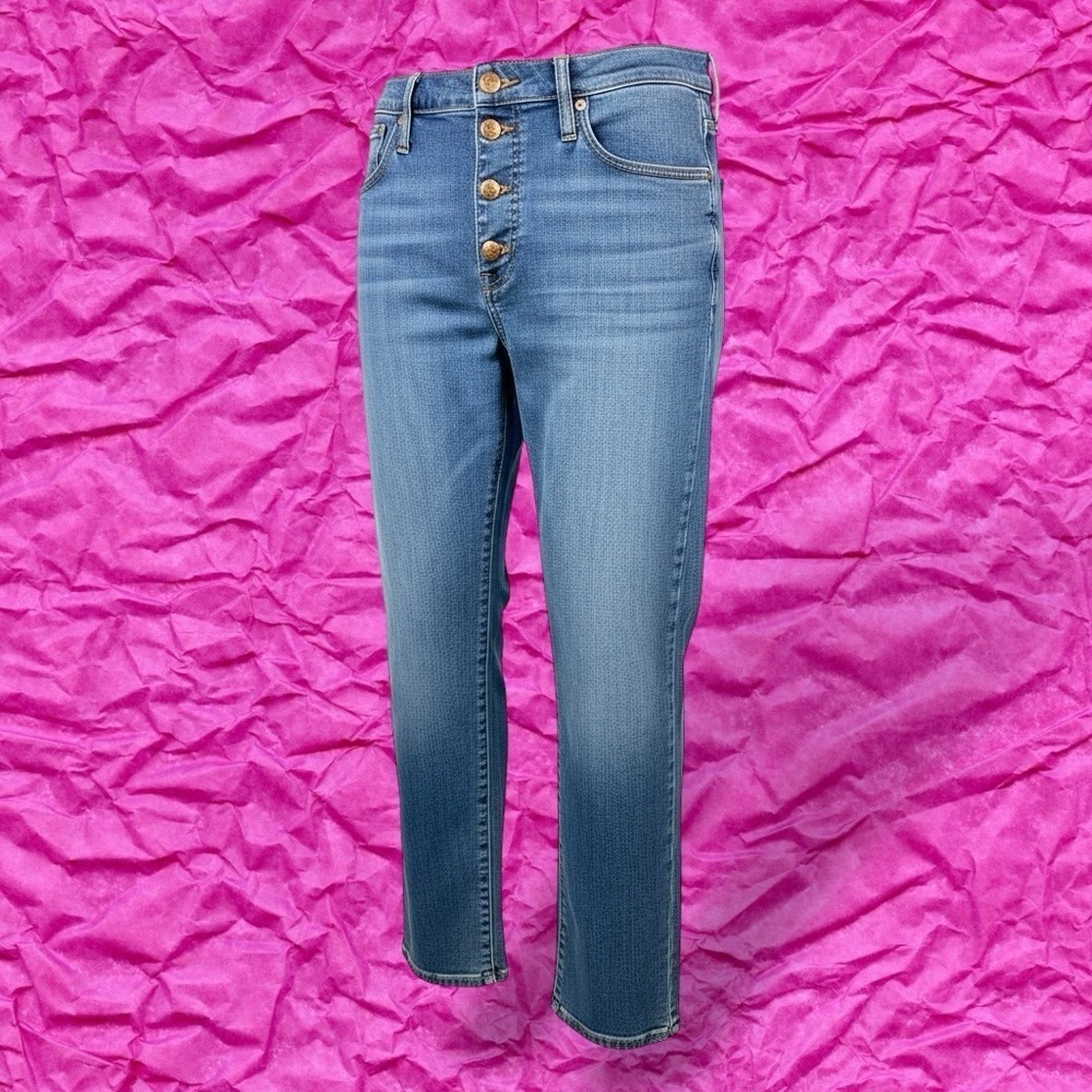 J. Crew ‘10” Vintage Slim Straight Jeans’ in Medium Blue Wash Size  32